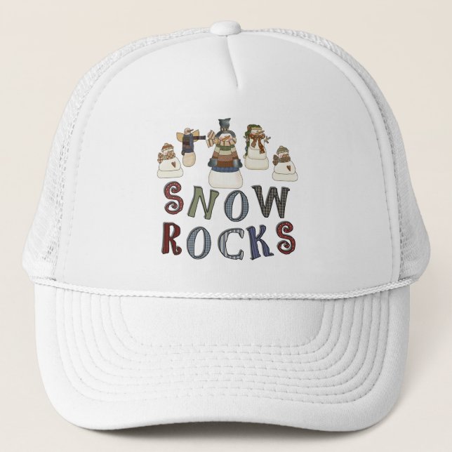 Gorra De Camionero Camisetas y regalos de Rocas de Nieve (Anverso)