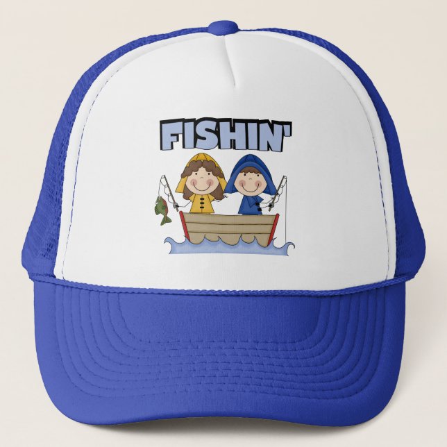 Gorra De Camionero Camisetas y regalos del barco de Fishin (Anverso)