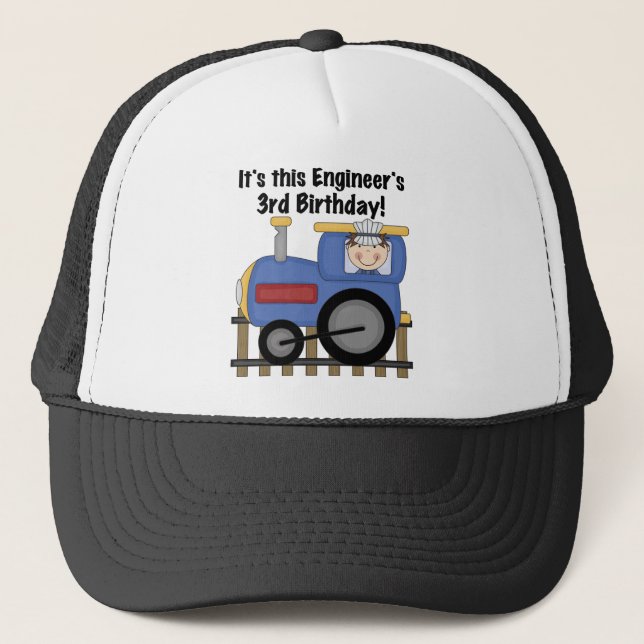 Gorra De Camionero Camisetas y regalos del cumpleaños del ingeniero (Anverso)