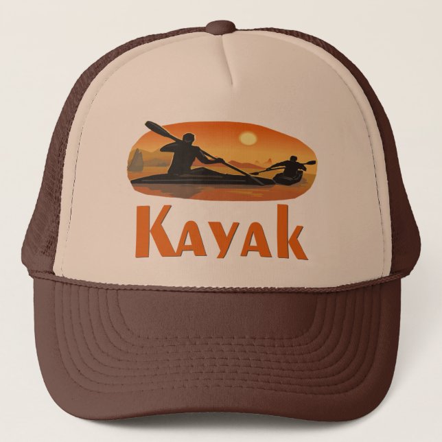 Gorra De Camionero Camisetas y regalos del kajak (Anverso)