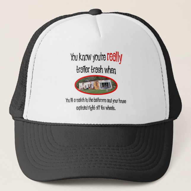 Gorra De Camionero Camisetas y regalos divertidos de Trailer Park (Anverso)