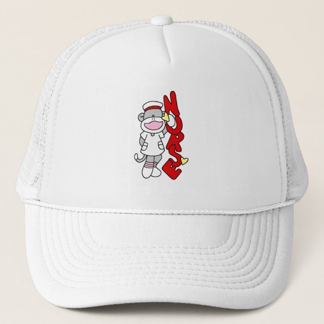 Gorra De Camionero Camisetas y regalos para enfermeras de monos (Anverso)