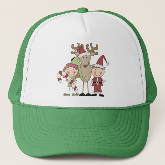 Gorra De Camionero Camisetas y regalos para renos y elfos (Anverso)