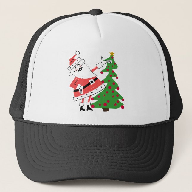 Gorra De Camionero Camisetas y regalos Retro Santa Holiday (Anverso)