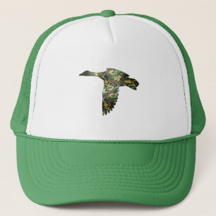 Gorra De Camionero Camo - pato del pato silvestre en vuelo