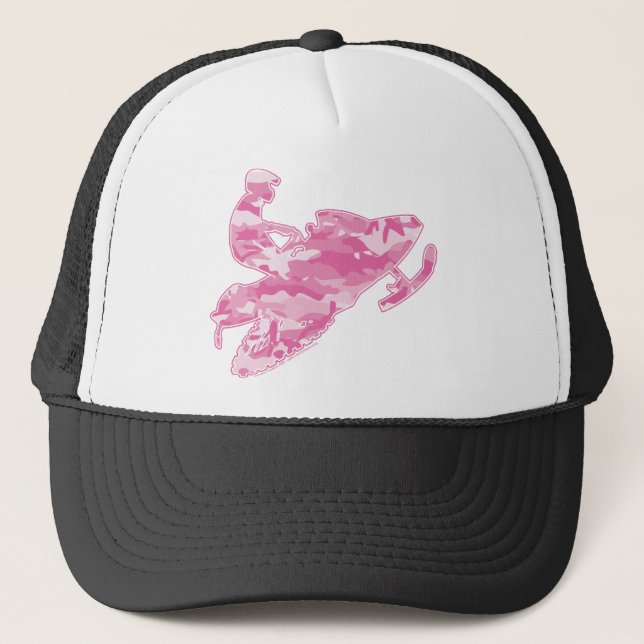 Gorra De Camionero Camo Pink Sled en negro (Anverso)