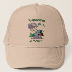 Gorra De Camionero Campamento de gotas de lluvia