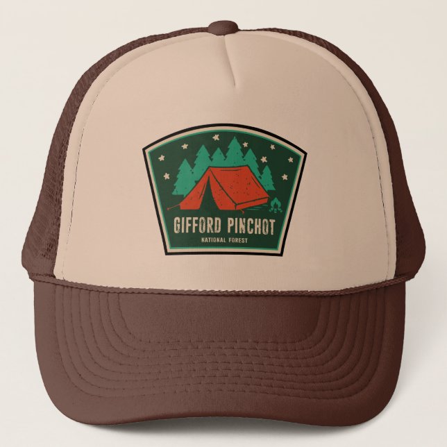 Gorra De Camionero Campamento forestal nacional de Gifford Pinchot (Anverso)