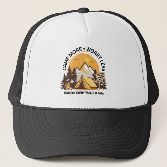 Gorra De Camionero Campamento menos preocupante (Anverso)