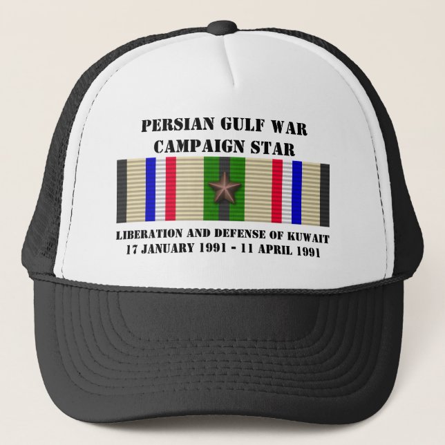 Gorra De Camionero CAMPAÑA De Liberación Y Defensa De Kuwait (Anverso)
