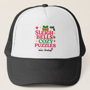 Gorra De Camionero Campanas de Trineo y Rompecabezas Acogedores Regal