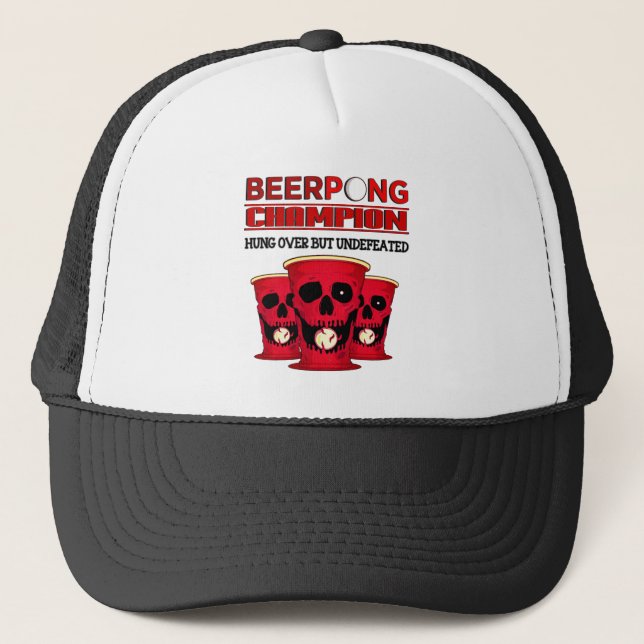 Gorra De Camionero Campeón de Beer Pong (Anverso)