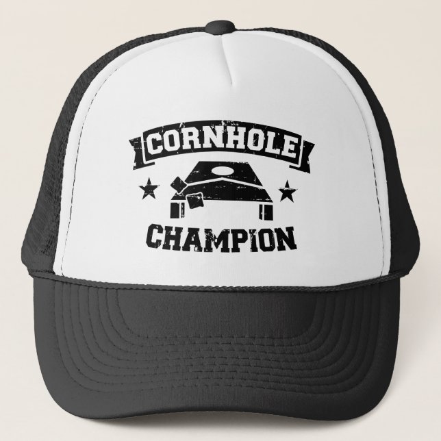 Gorra De Camionero Campeón de Cornhole (Anverso)