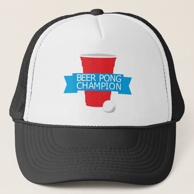 Gorra De Camionero campeón del pong de cerveza (Anverso)
