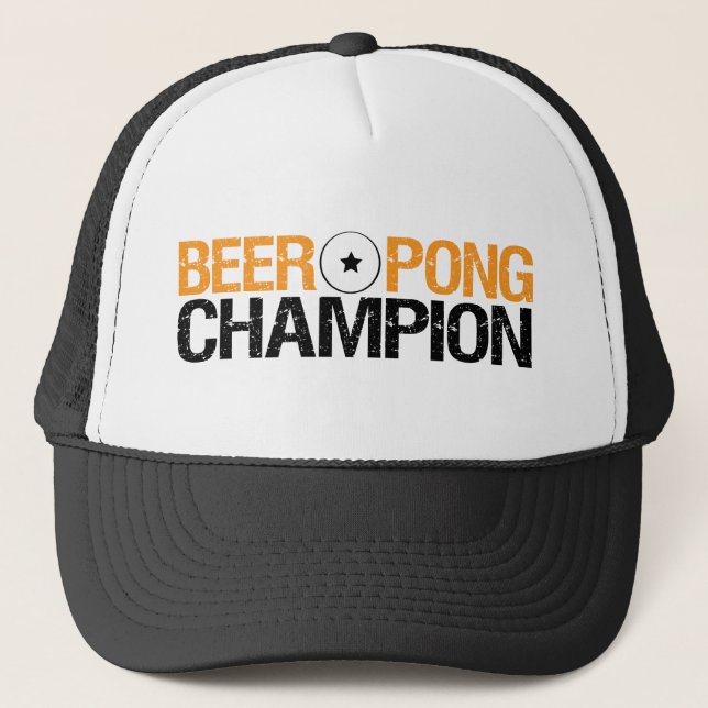 Gorra De Camionero campeón del pong de la cerveza (Anverso)