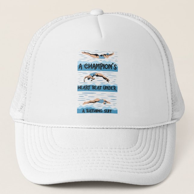 Gorra De Camionero Campeón nadador - Bañera (Anverso)