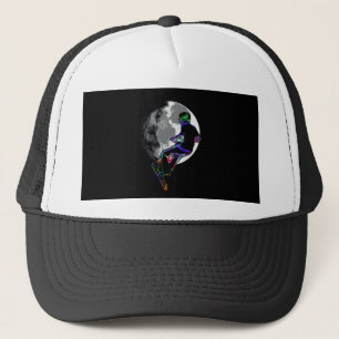 Gorra De Camionero Campeón Scooter iluminado por la luna - Arte Scoot