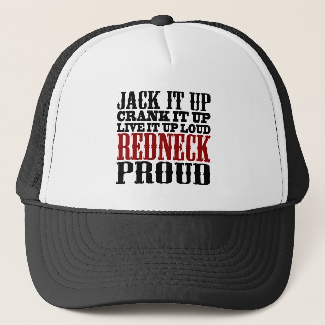 Gorra De Camionero Campesino sureño orgulloso (negro y rojo) (Anverso)