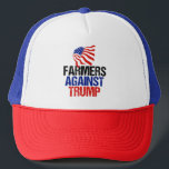 Gorra De Camionero Campesinos contra las elecciones de Trump 2024<br><div class="desc">Campesinos contra Trump gorra por tu granja. Bandera estadounidense para un orgulloso agricultor que votará demócrata en las elecciones de 2024.</div>