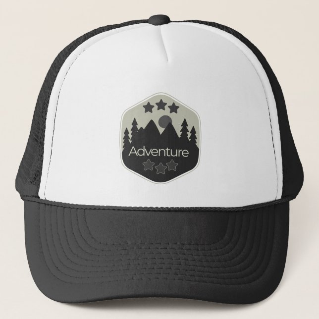 Gorra De Camionero Camping Adventure Campsite Idea (Anverso)
