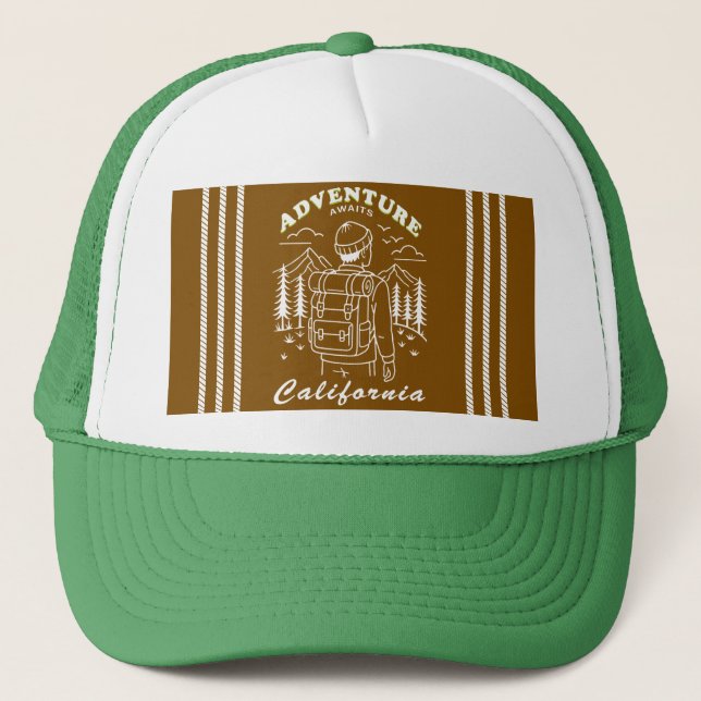 Gorra De Camionero camping - California (Anverso)