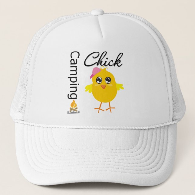 Gorra De Camionero Camping Chick (Anverso)