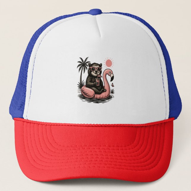 Gorra De Camionero Camping de eslogan de esloth Team (Anverso)