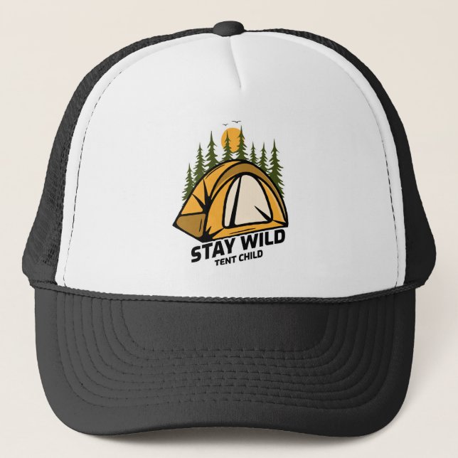 Gorra De Camionero Camping de tiendas (Anverso)