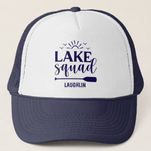 Gorra De Camionero Camping de vacaciones de personalizado Lake Squad 