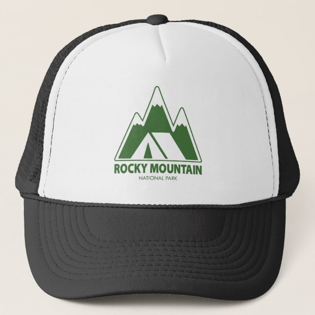 Gorra De Camionero Camping del Parque Nacional de las Montañas Rocky  (Anverso)