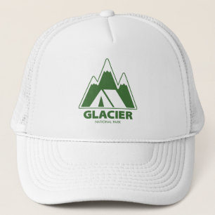 Gorra De Camionero Camping en las Montañas del Parque Nacional Glacia