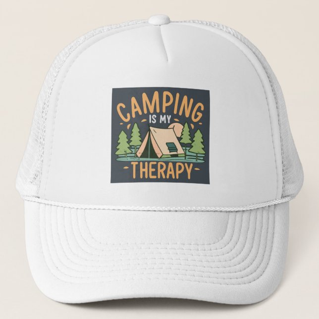 Gorra De Camionero Camping Es Mi Terapia (Anverso)
