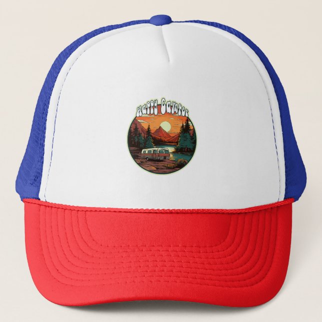 Gorra De Camionero Camping Feliz (Anverso)