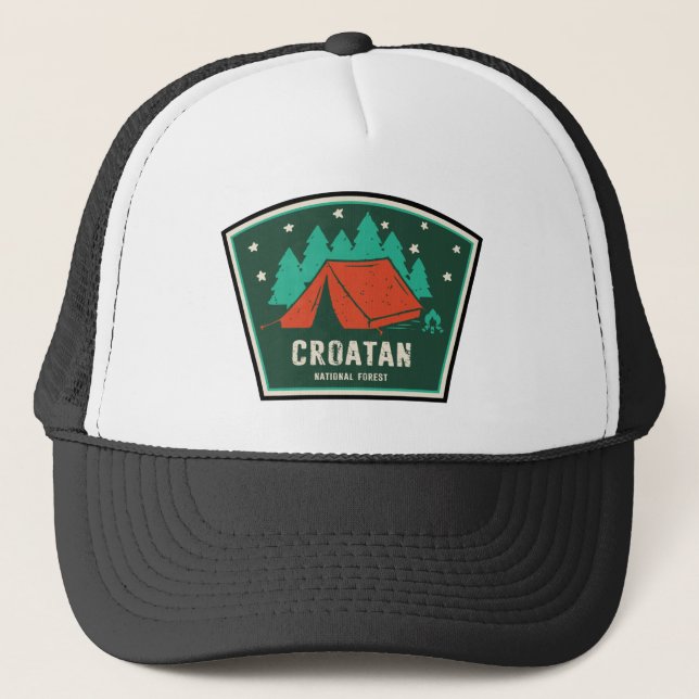 Gorra De Camionero Camping forestal nacional croata (Anverso)