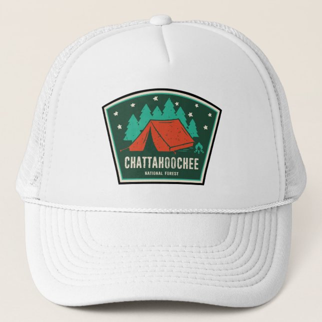 Gorra De Camionero Camping Forestal Nacional de Chattahoochee (Anverso)