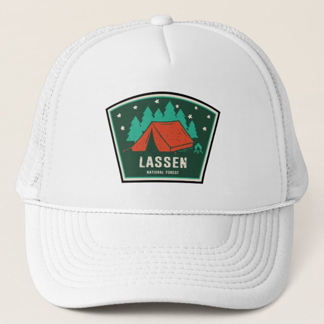 Gorra De Camionero Camping Forestal Nacional de Lassen (Anverso)