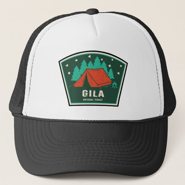 Gorra De Camionero Camping Forestal Nacional Gila (Anverso)