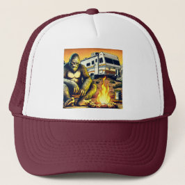 Gorra De Camionero Camping Retro RV Sasquatch