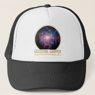 Gorra De Camionero Campista Celestial Escena Nocturna de la Galaxia