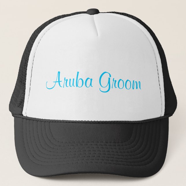 Gorra De Camionero Campo de béisbol impreso Aruba Groom (Anverso)