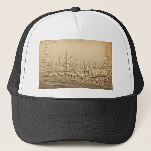 Gorra De Camionero Campo petrolífero humilde, Tejas (Anverso)