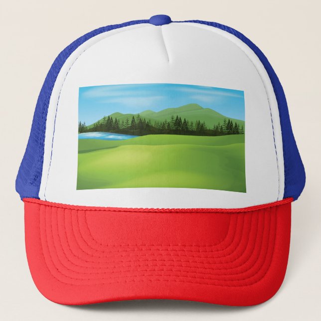 Gorra De Camionero Campo verde (Anverso)