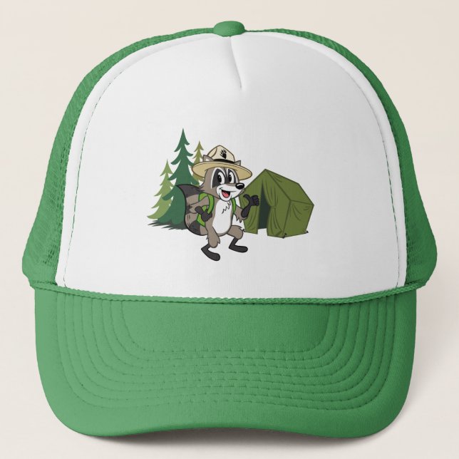 Gorra De Camionero Campout americano de Rick el | del guardabosques (Anverso)