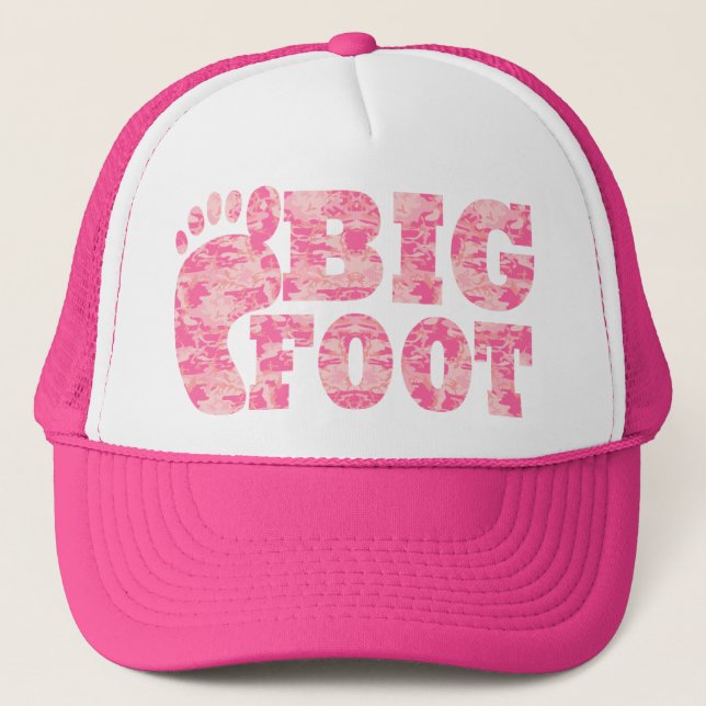 Gorra De Camionero Camuflaje del rosa de Bigfoot (Anverso)