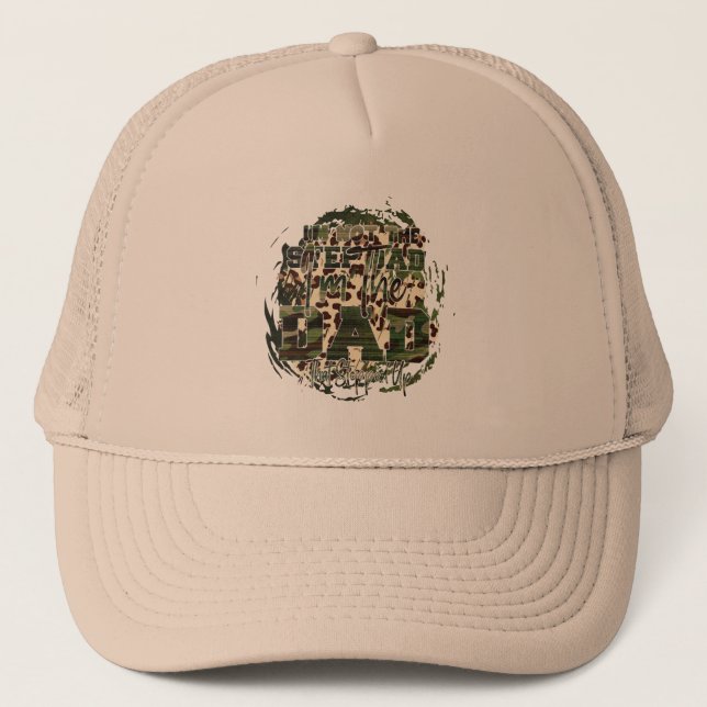 Gorra De Camionero Camuflaje "Soy el papá que subió" (Anverso)