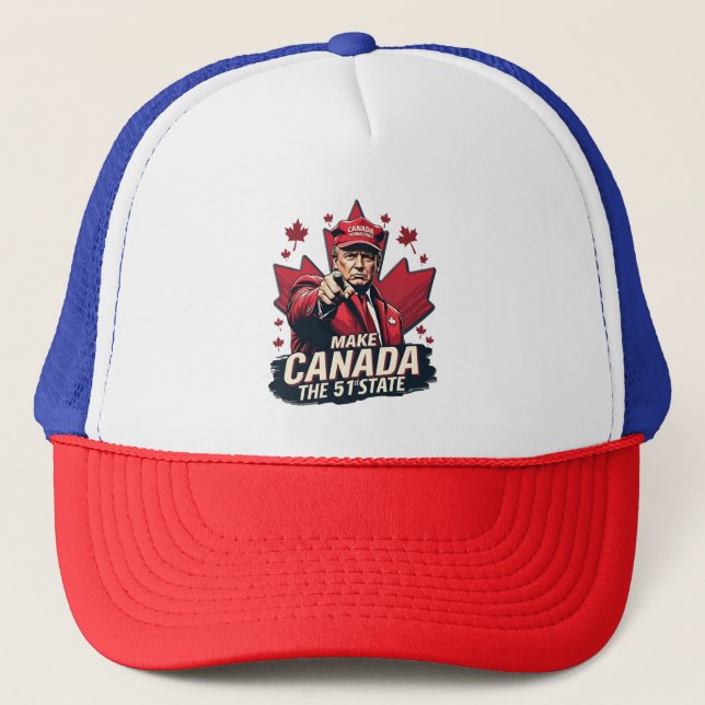 Gorra De Camionero Canadá: el 51° Estado Trump Canadá (Anverso)