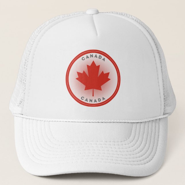Gorra De Camionero Canada Maple Leaf Circle Shape (Anverso)