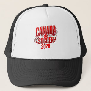 Gorra De Camionero Canada Soccer 2026 Fútbol Negrita Tipografía País