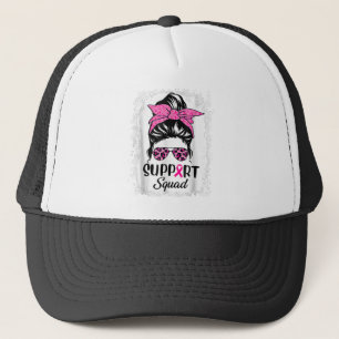 Gorra De Camionero Cáncer de Mama Guerrero Apoyo Escuadrón Cáncer de