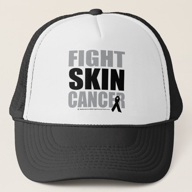 Gorra De Camionero Cáncer de piel de la lucha (Anverso)
